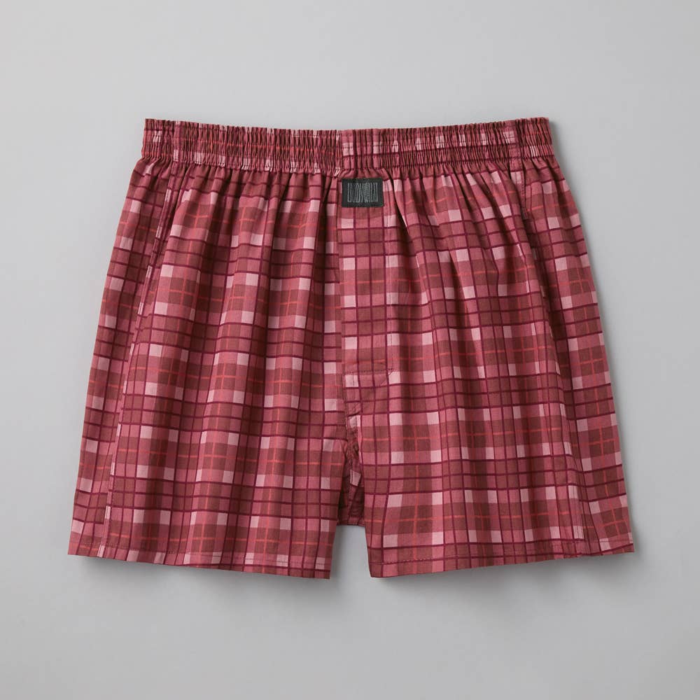 【直営店限定】トランクス（前あき） BW909EC チェック　レッド