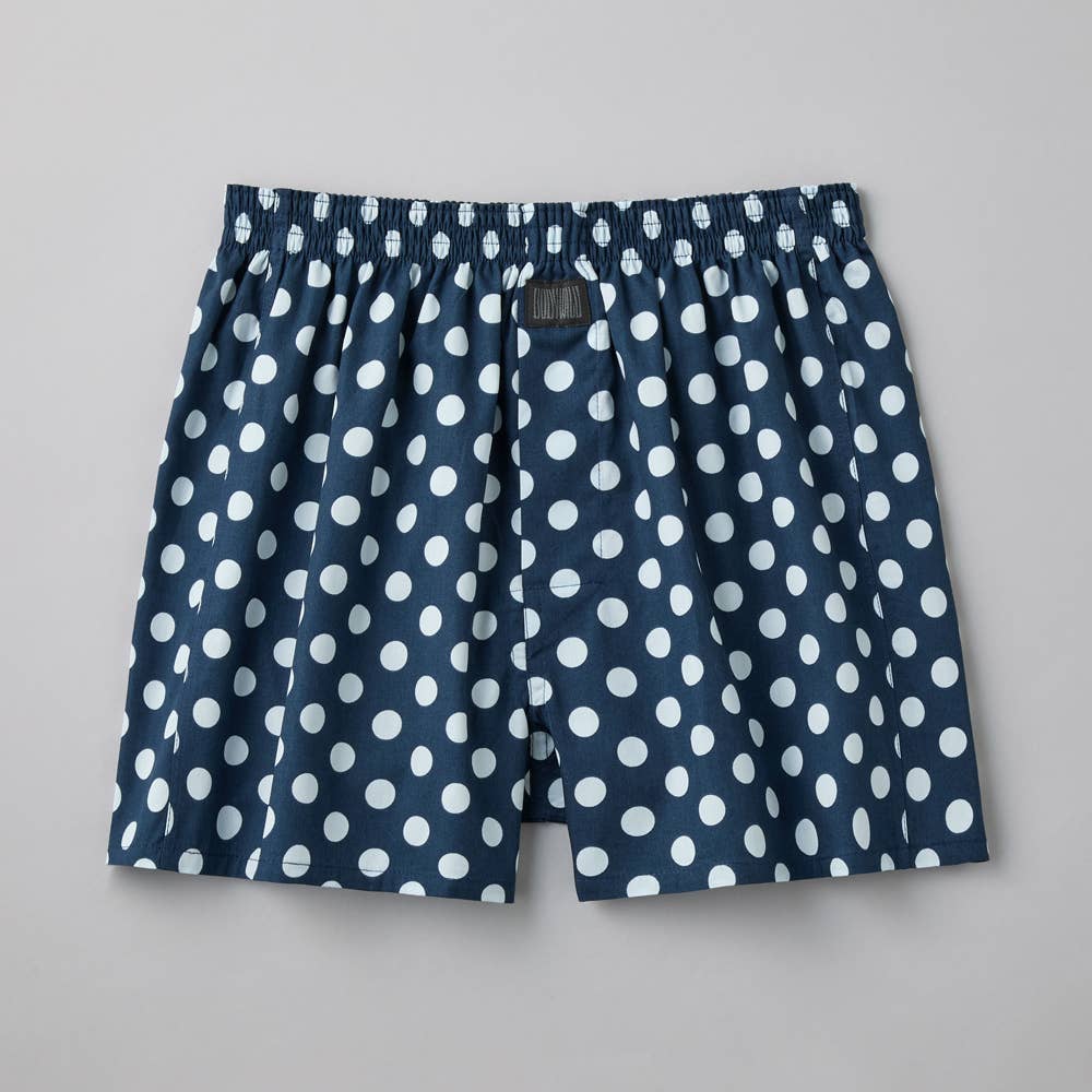 【直営店限定】トランクス（前あき） BW909EC ドット　ダークブルー