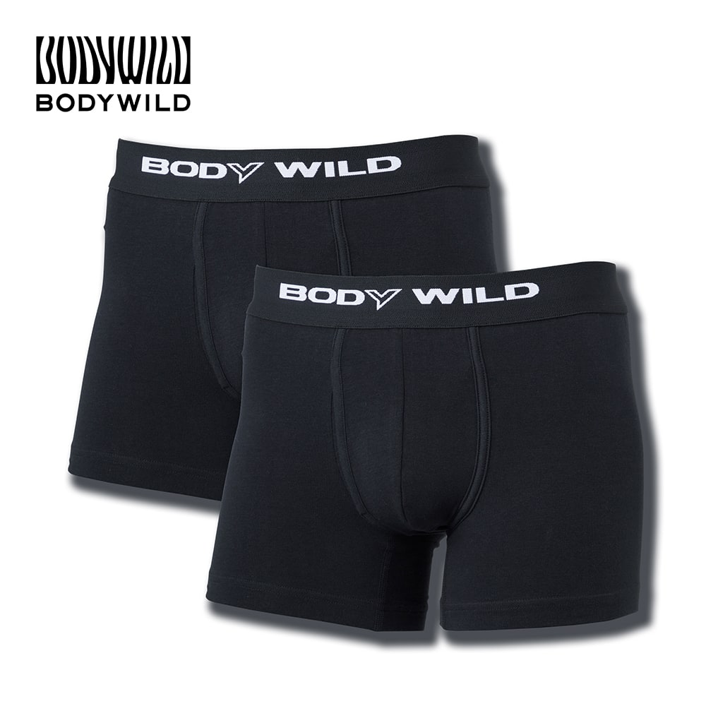 ＜GUNZE グンゼ＞ BODY WILD(ボディワイルド) ボクサーパンツ（前あき）（2枚組）（メンズ） グレーモク S