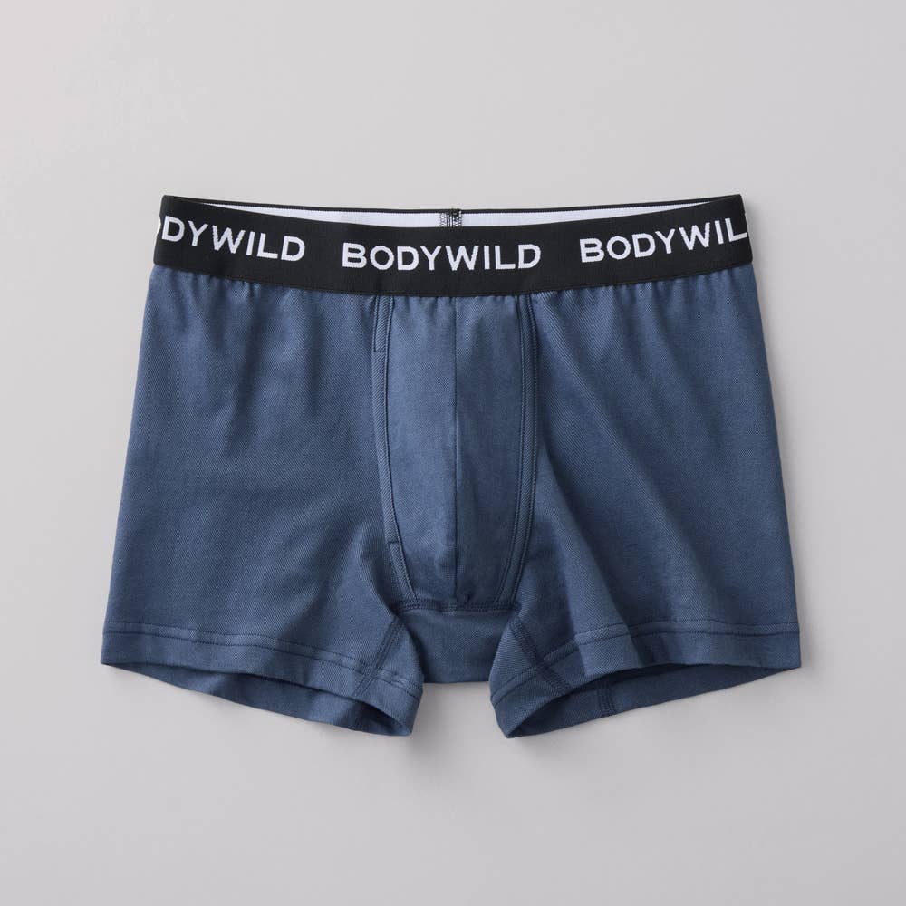 【綿混】ボクサーパンツ（前あき） BWB088Q ブルー