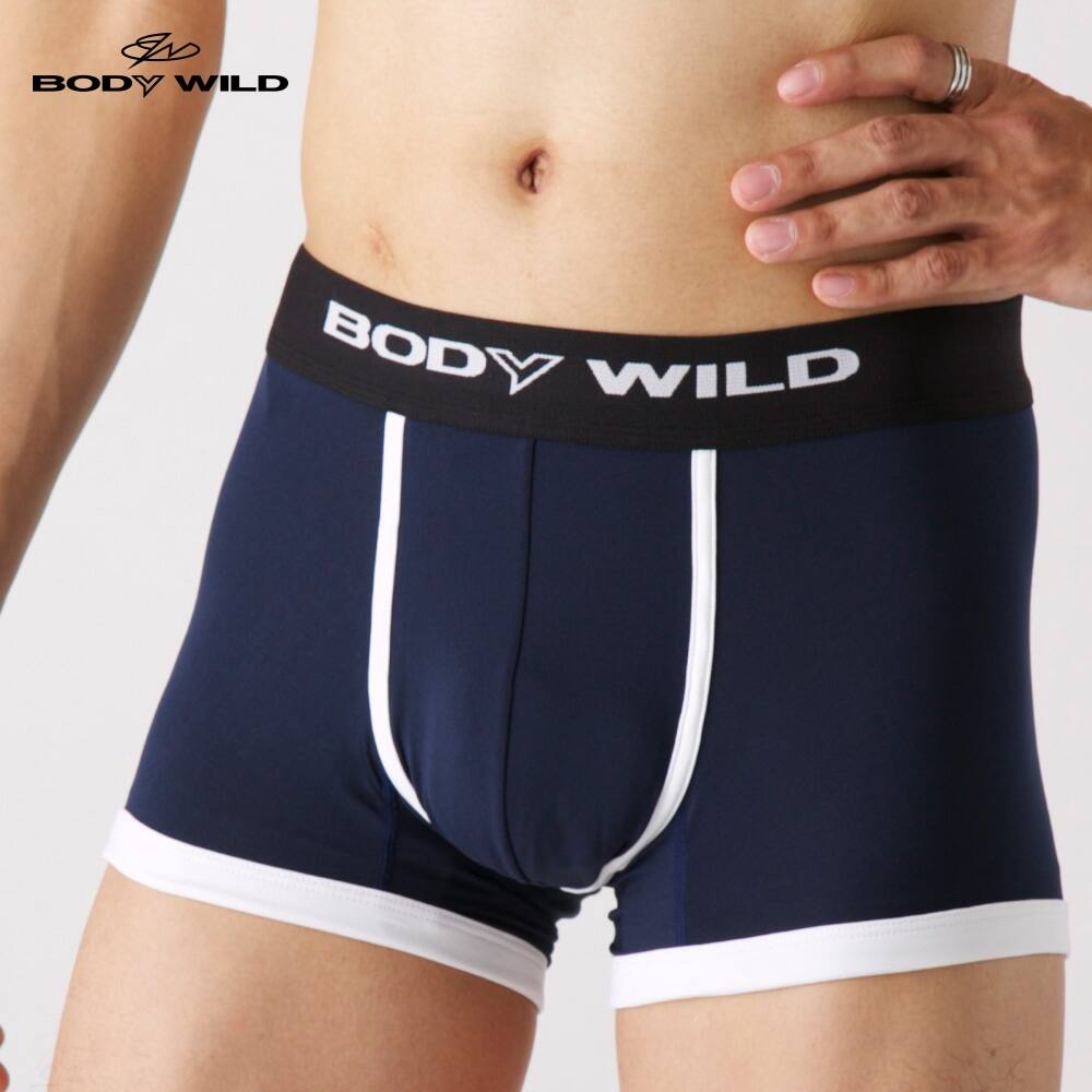  BODY WILD(ボディワイルド) 【直営店限定】ローライズボクサー(前とじ)(メンズ) スカイブルー M