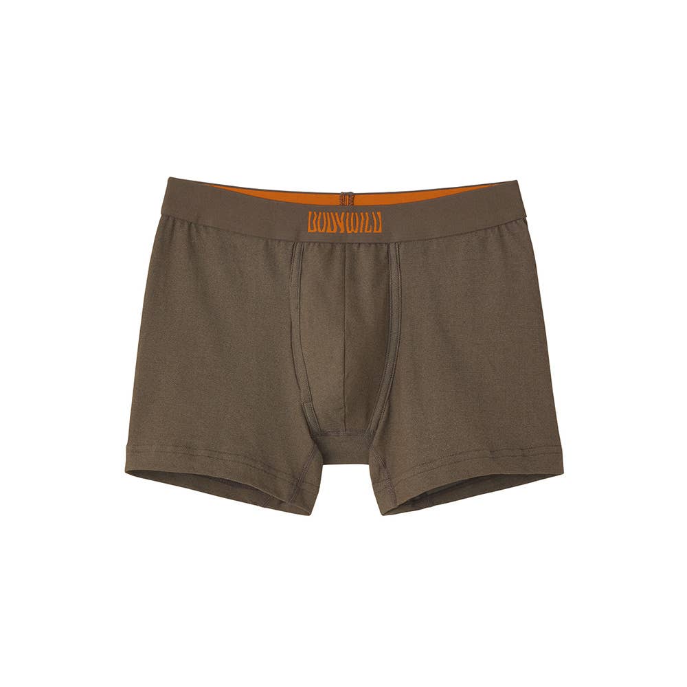 【綿混】ボクサーパンツ（前あき） BWB104B ダークブラウン