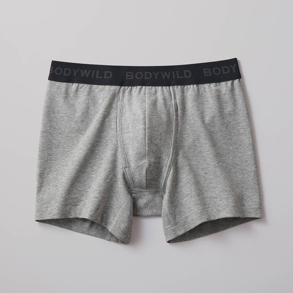 【綿混】ボクサーパンツ(前あき)【まとめ買い割対象】 BWB200A グレーモク