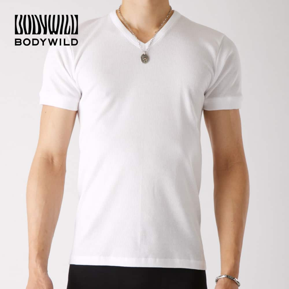 ＜GUNZE グンゼ＞ BODY WILD(ボディワイルド) クルーネックTシャツ(丸首)(メンズ) グレーモク M