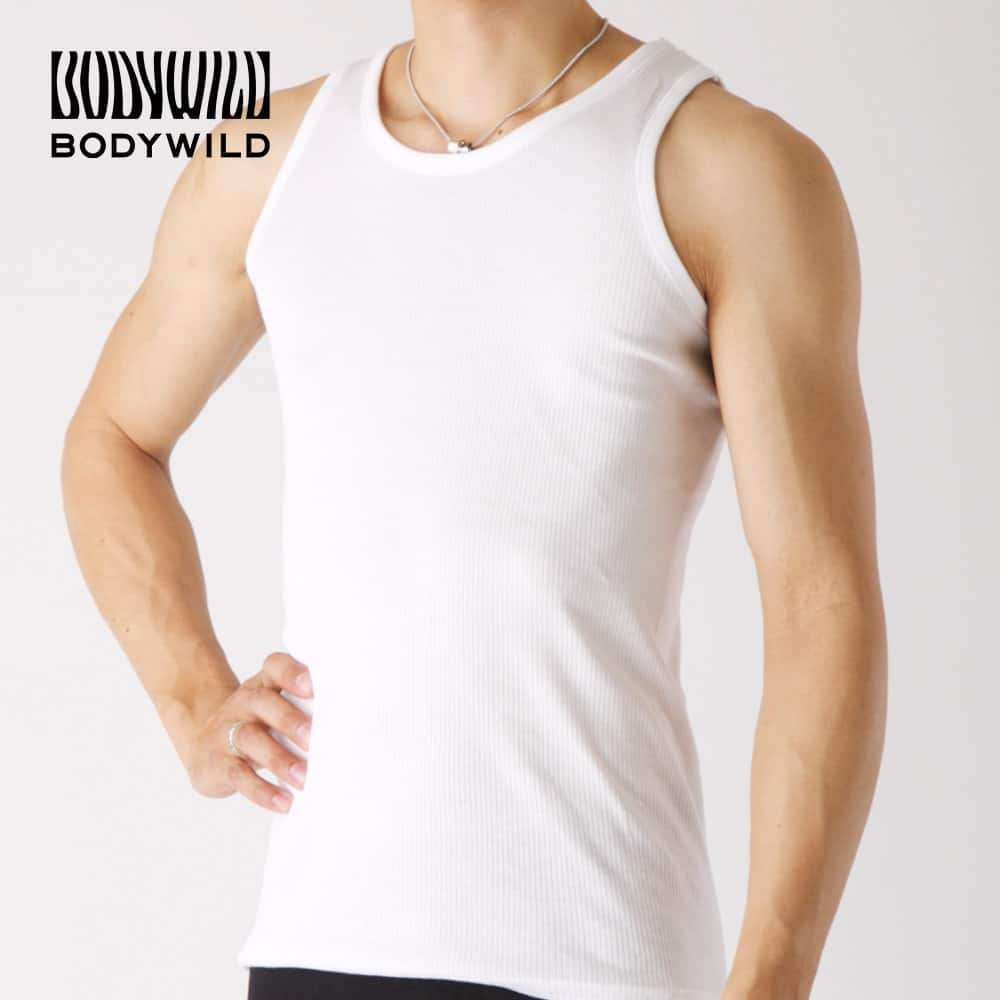 ＜GUNZE グンゼ＞ BODY WILD(ボディワイルド) 【直営店限定】タンクトップ(メンズ) グレーモク LL