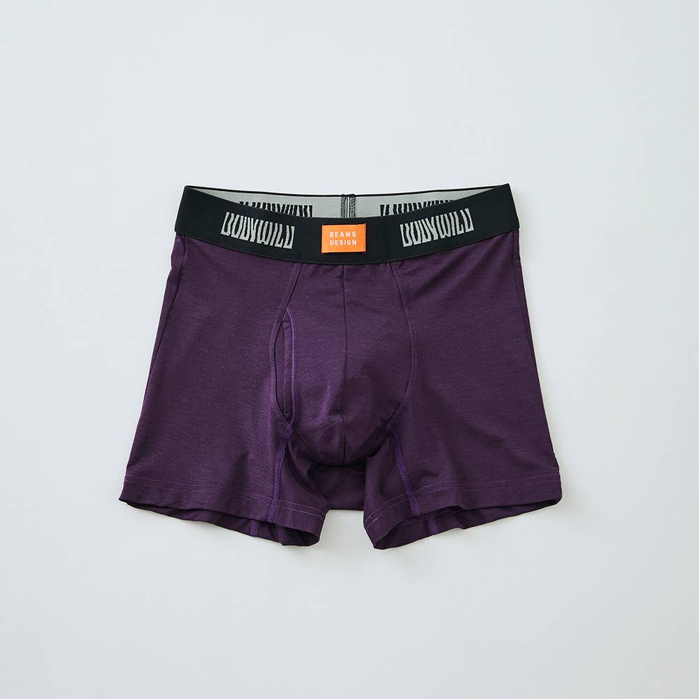 【吸汗速乾】ボクサーパンツ（前あき） BWC099B パープル