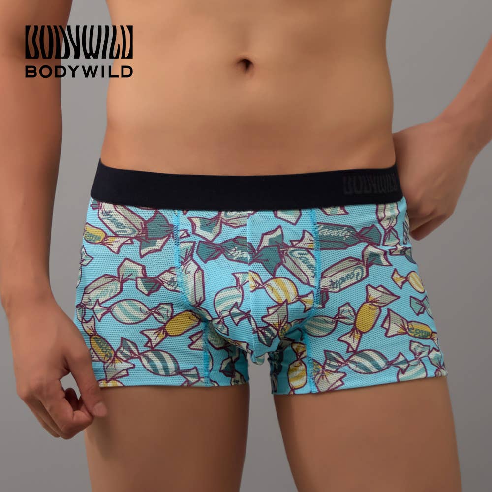 【メッシュ】ボクサーパンツ（前とじ）