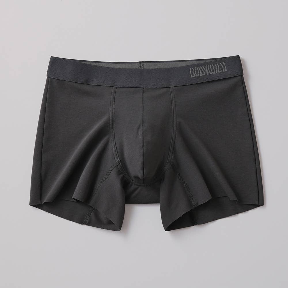 【裾きりっぱなし】ローライズボクサーパンツ（前とじ）【SALE】 BWD002A チャコールグレー