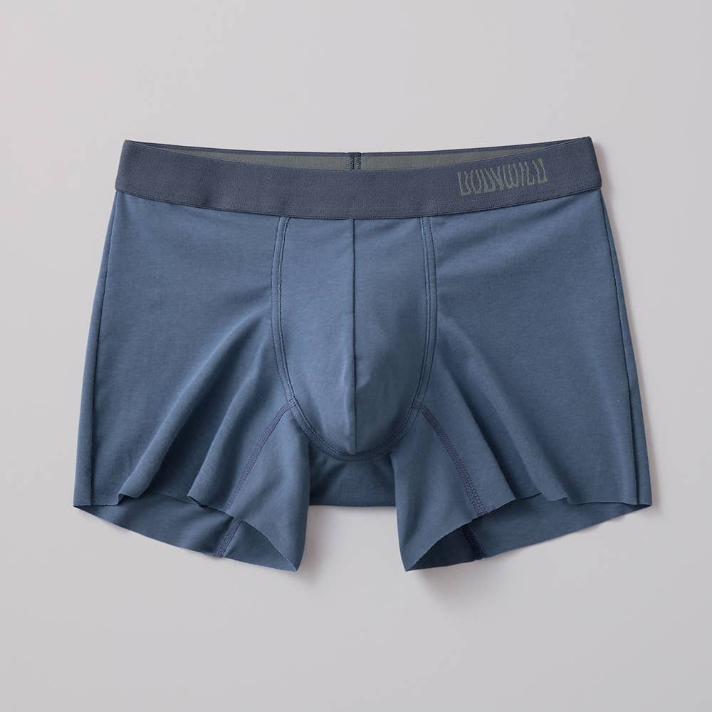 【裾きりっぱなし】ローライズボクサーパンツ（前とじ）【SALE】 BWD002A シャドーブルー
