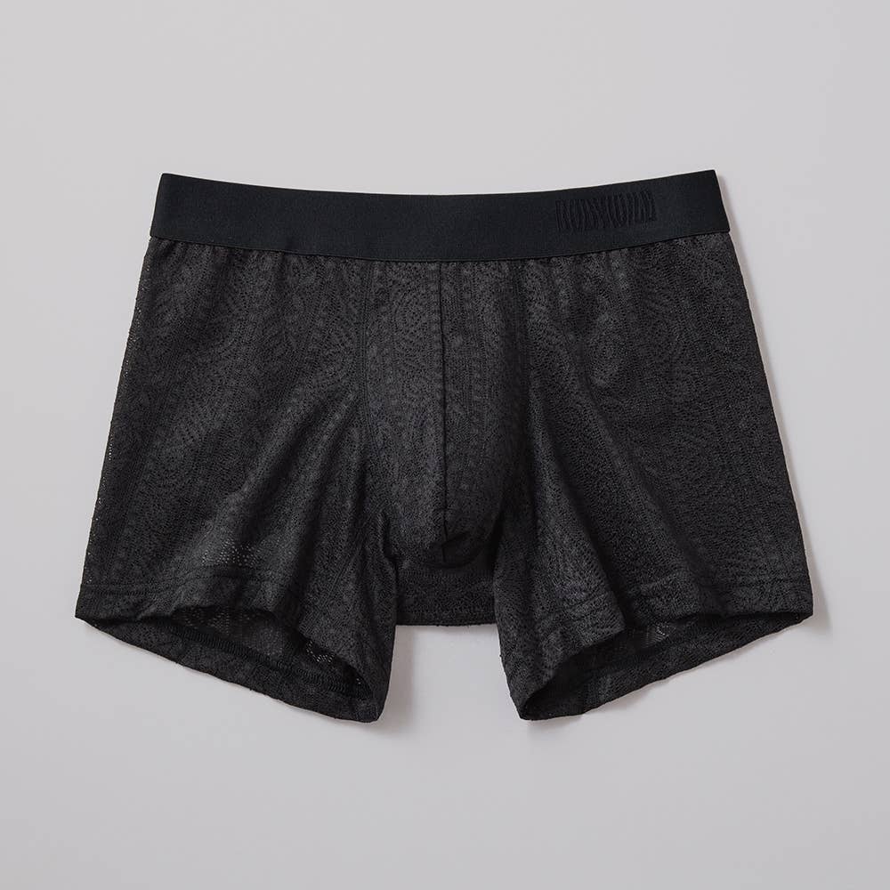 【総レース】ローライズボクサー(前とじ)【SALE】 BWD055A ブラック