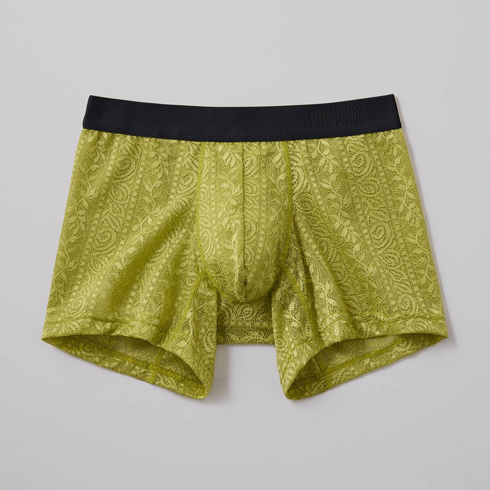 【総レース】ローライズボクサー(前とじ)【SALE】 BWD055A サンドイエロー