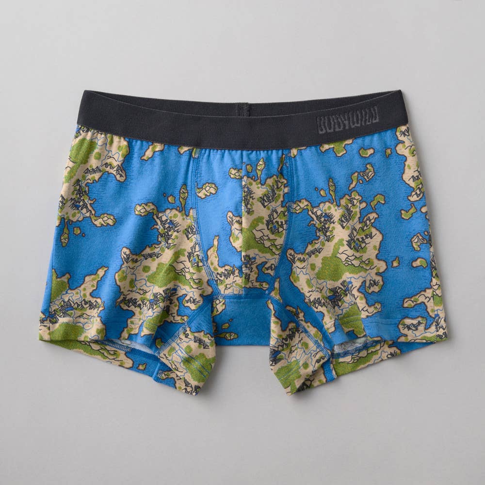 【綿混】ボクサーパンツ（前とじ）【SALE】 BWG183A マリン