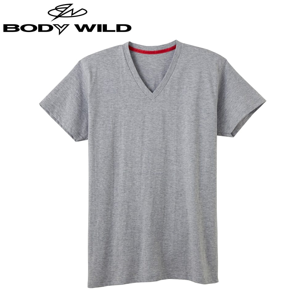 ＜GUNZE グンゼ＞ BODY WILD(ボディワイルド) VネックTシャツ（メンズ）【まとめ買い対象】 ホワイト M