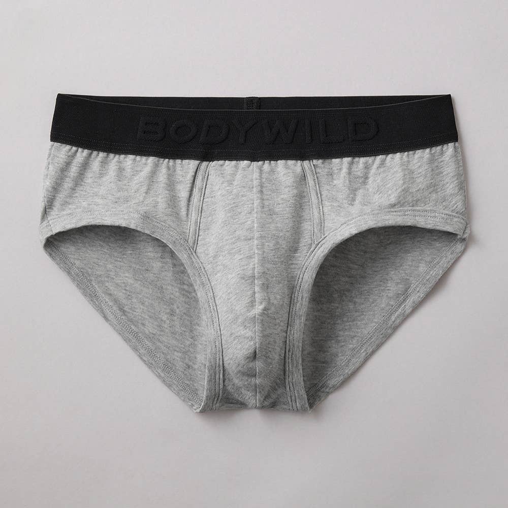 【綿混】ブリーフ(前とじ)【SALE】 BWL303A グレーモク