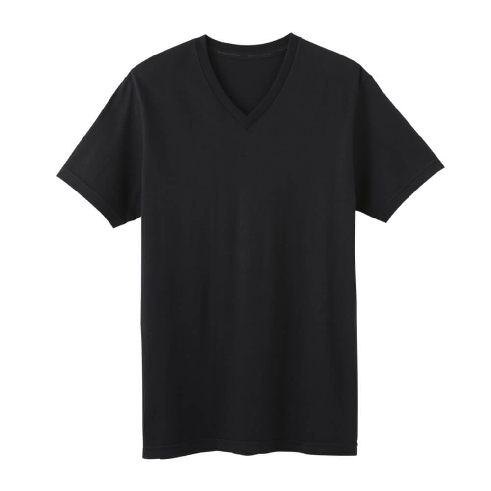 プレミアムライン Vネックtシャツ ｖ首 メンズ Sale M ブラック メンズ