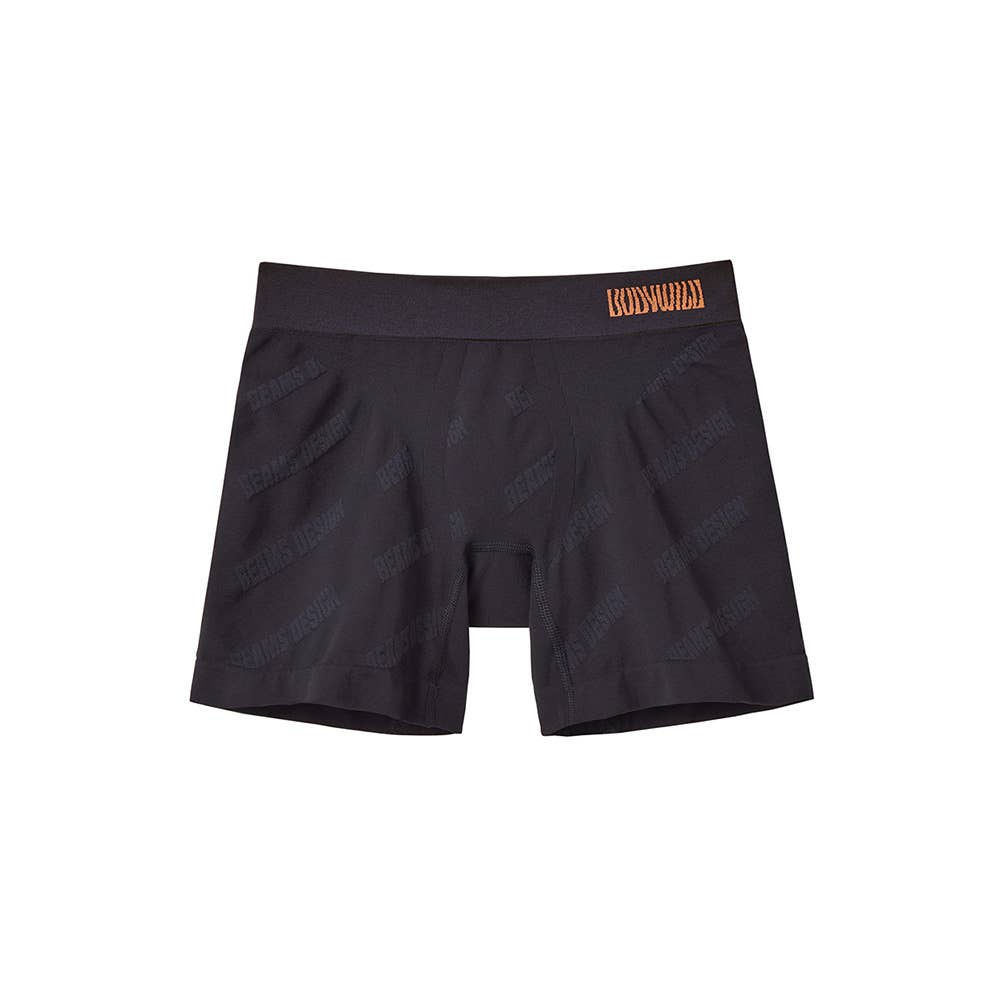 【3D-Boxer】セミロングボクサーパンツ（前とじ） BWS001B ブラック