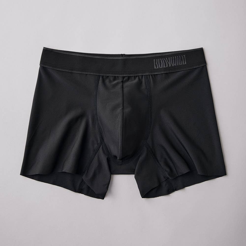 【裾きりっぱなし】ボクサーパンツ（前とじ） BWV100C ブラック