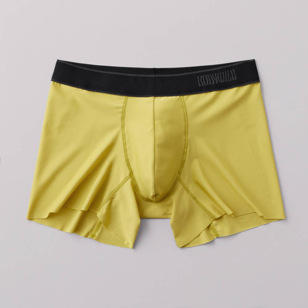 【裾きりっぱなし】ボクサーパンツ（前とじ） BWV100C サンドイエロー