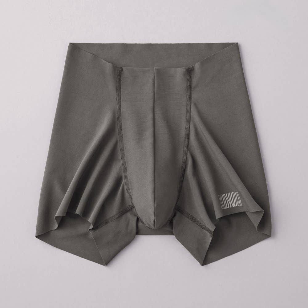 【腰ゴムなし】ボクサーパンツ（前とじ）(3枚組) BWY940F チャコールグレー