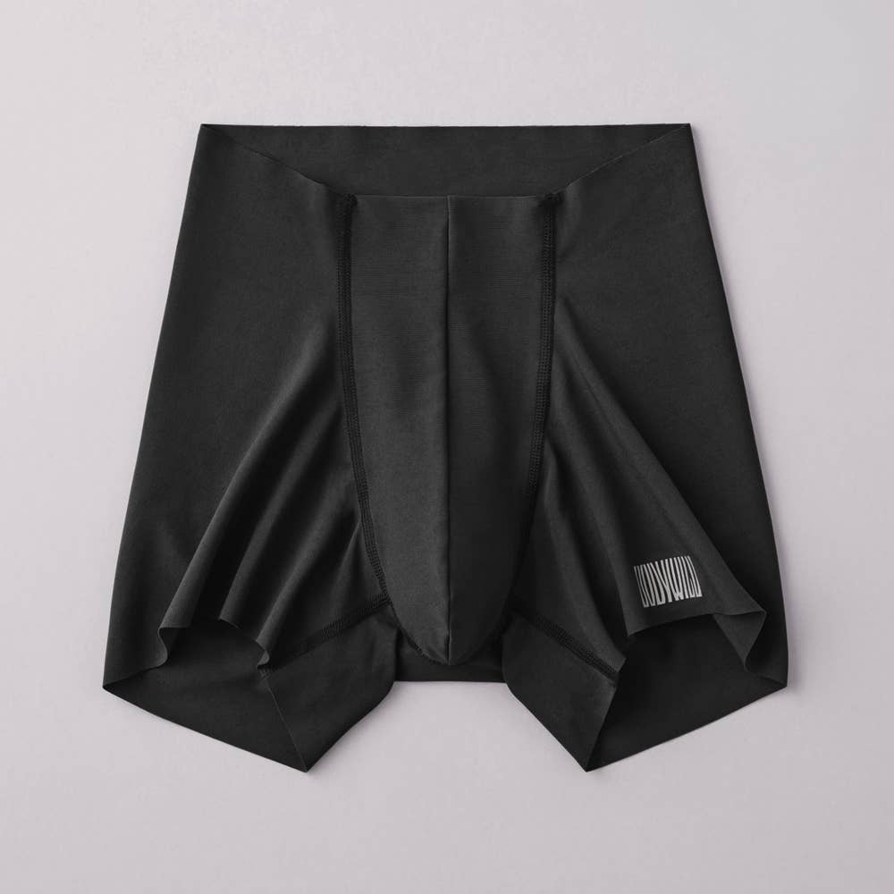 【腰ゴムなし】ボクサーパンツ（前とじ）(3枚組) BWY940F ブラック