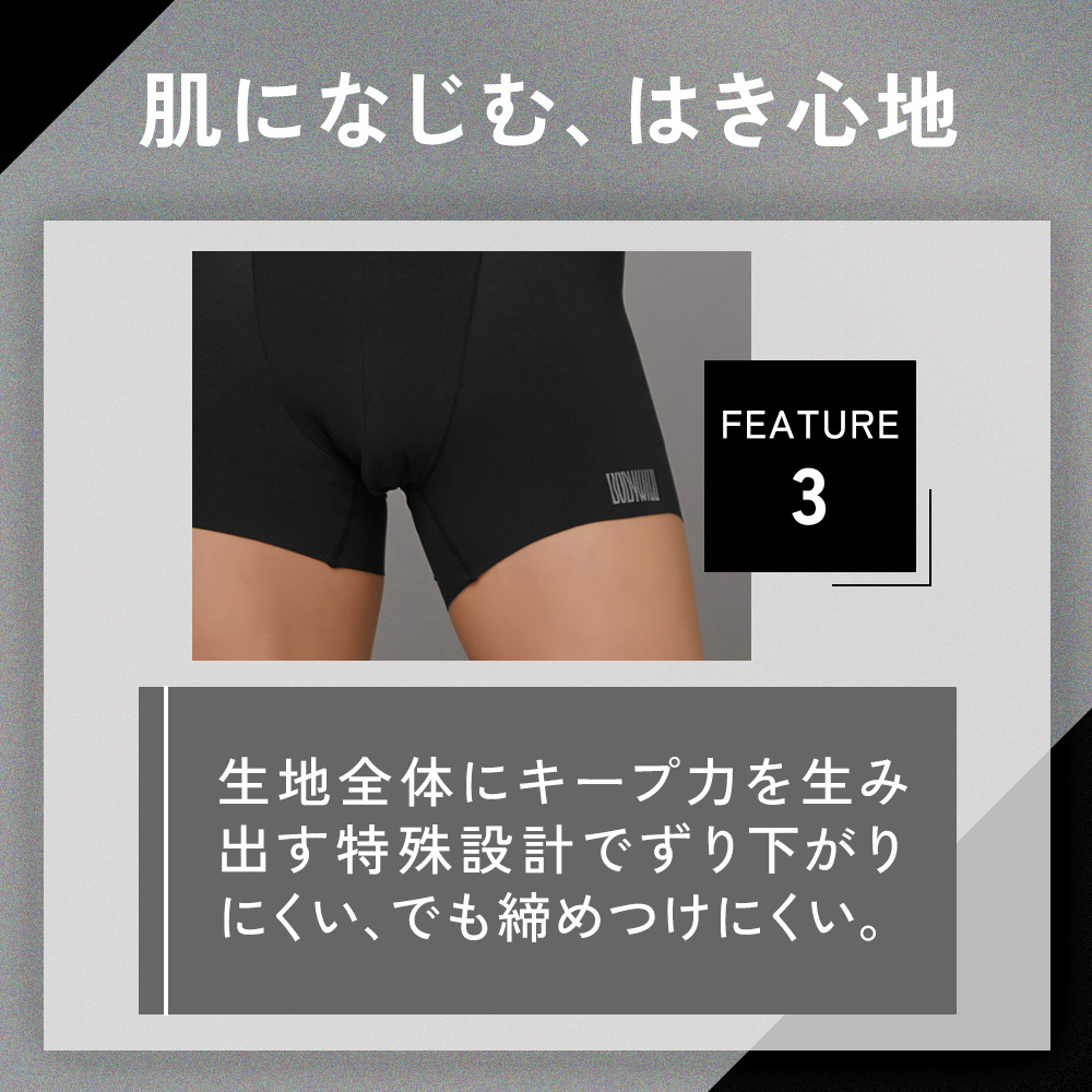 【腰ゴムなし】ボクサーパンツ(前とじ)(3枚組) BWY940F E9