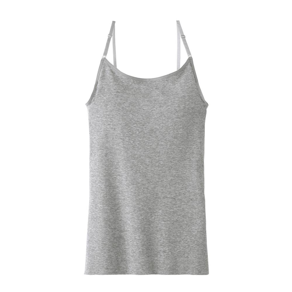 【ひびきにくい綿85％】カップ付キャミソール CB4456R グレーモク