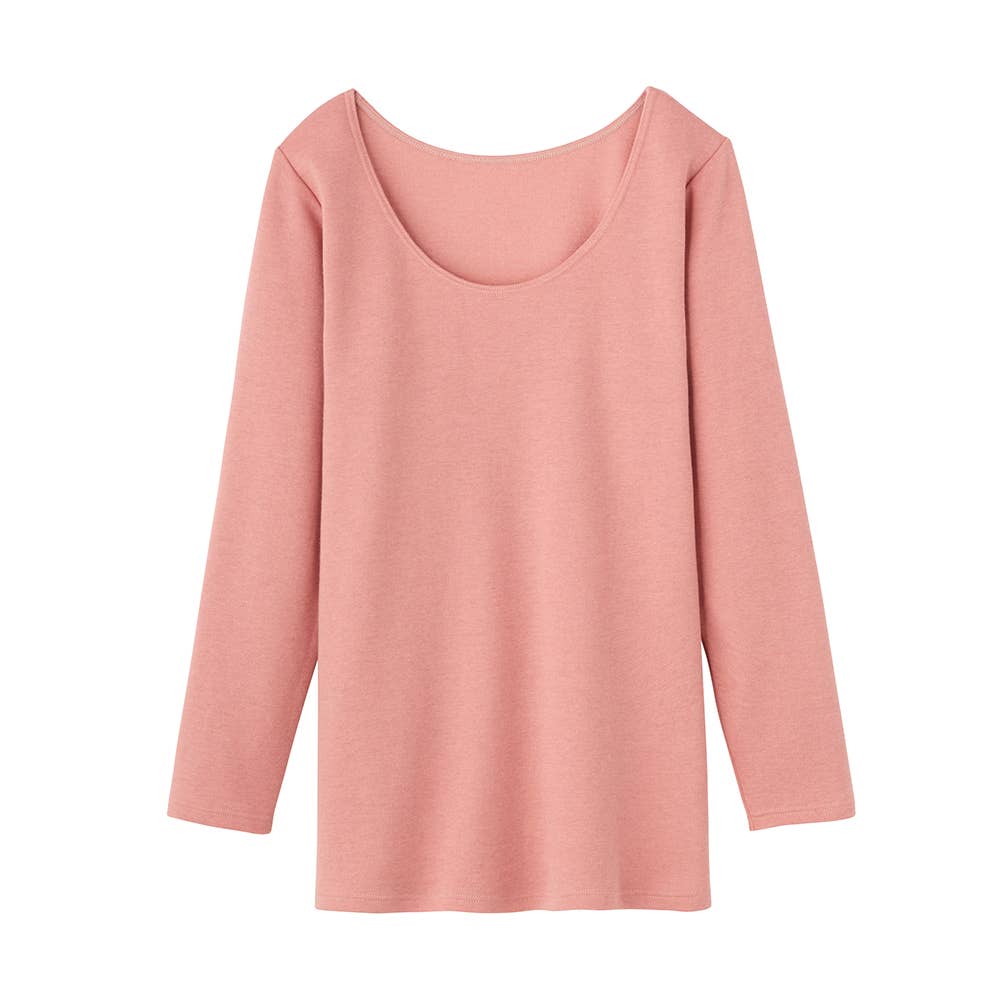 【綿ウール】8分袖インナー CB9346N クラウドピンク