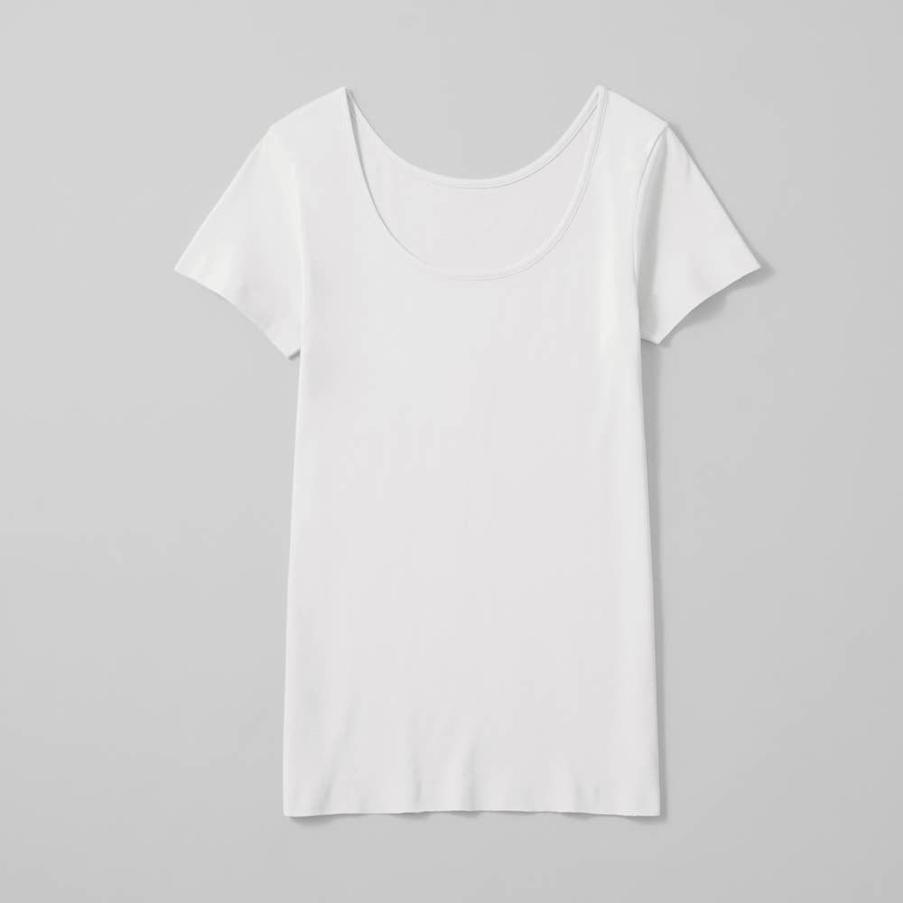 【SEAMLESS】2分袖インナー【SALE】 CK2452 パールグレー