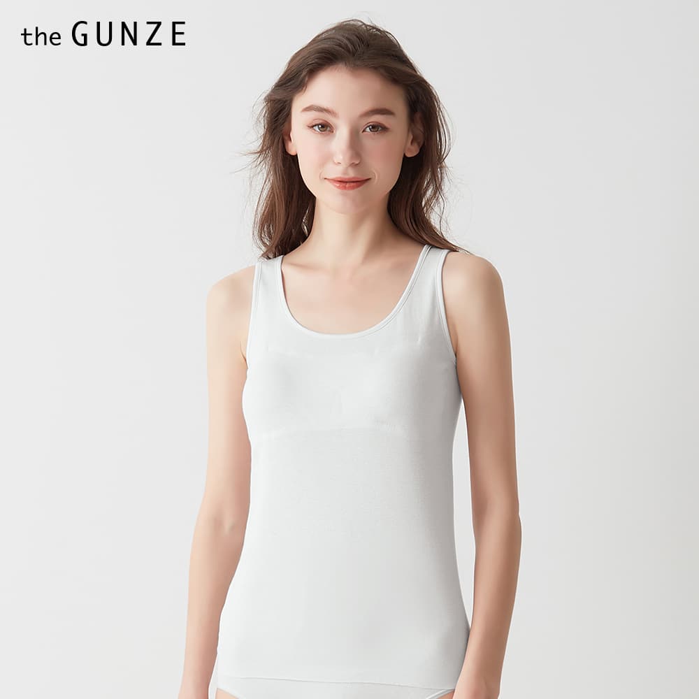 ＜GUNZE グンゼ＞ the GUNZE(ザグンゼ) 【SEAMLESS】タンクトップ（パッド付）（レディース） シュガーブラウン L