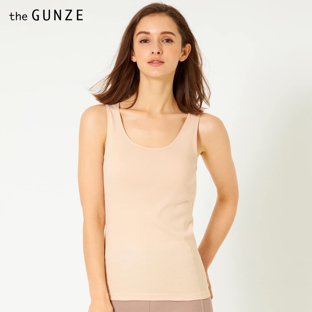 ＜GUNZE グンゼ＞ the GUNZE(ザグンゼ) 【ORGANIC】タンクトップ（レディース）【まとめ買い対象】 ソフトベージュ M