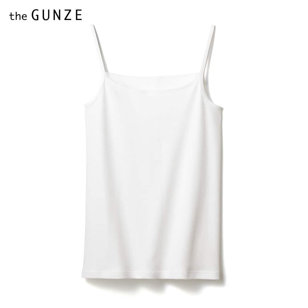 ＜GUNZE グンゼ＞ 10%OFF！the GUNZE(ザグンゼ) 【SUMMER SEASON】汗取リ付キャミソール(レディース)【SALE】 スミクロ L