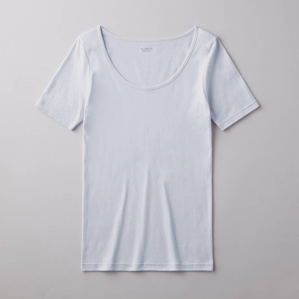 【綿100%】半袖インナー CK3650 サックス