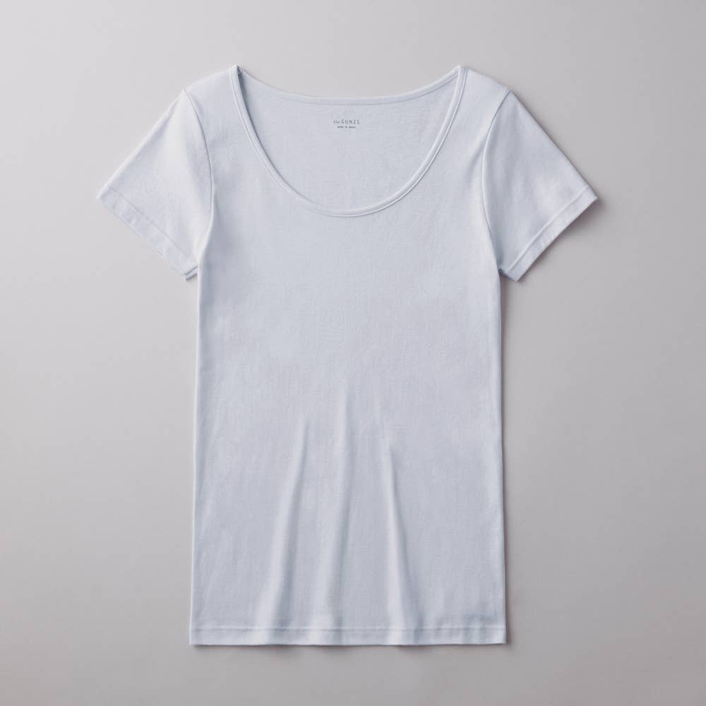 【ネット限定お得3枚セット】2分袖インナー CK36ST3 サックス