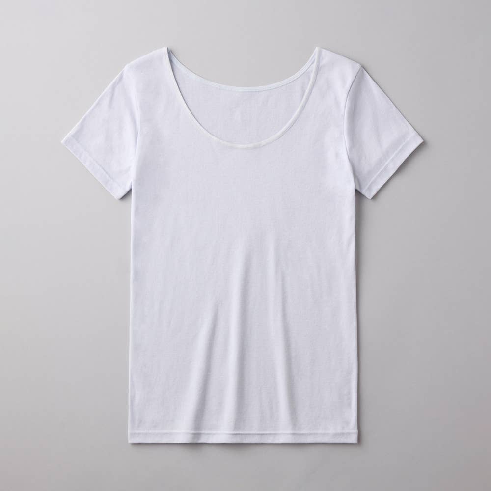 【ネット限定お得3枚セット】汗取り付き2分袖インナー CK37SET1 ミスティブルー