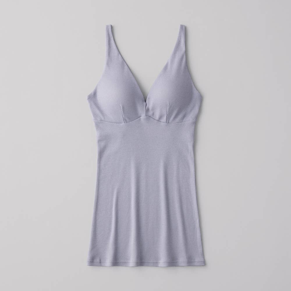 【コットンリブ】ブラキャミソール CK3857 グレイッシュブルー