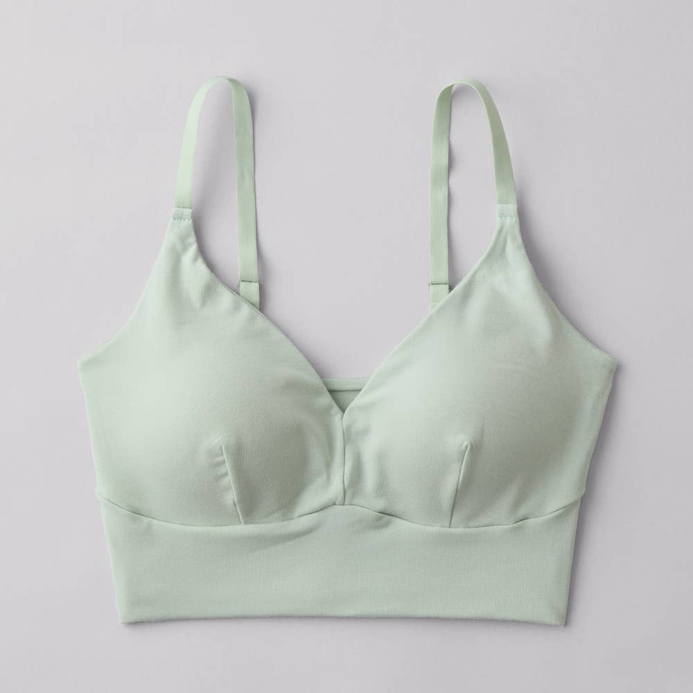 【テンセル】ノンワイヤーブラジャー CK4155 シユガーグリーン