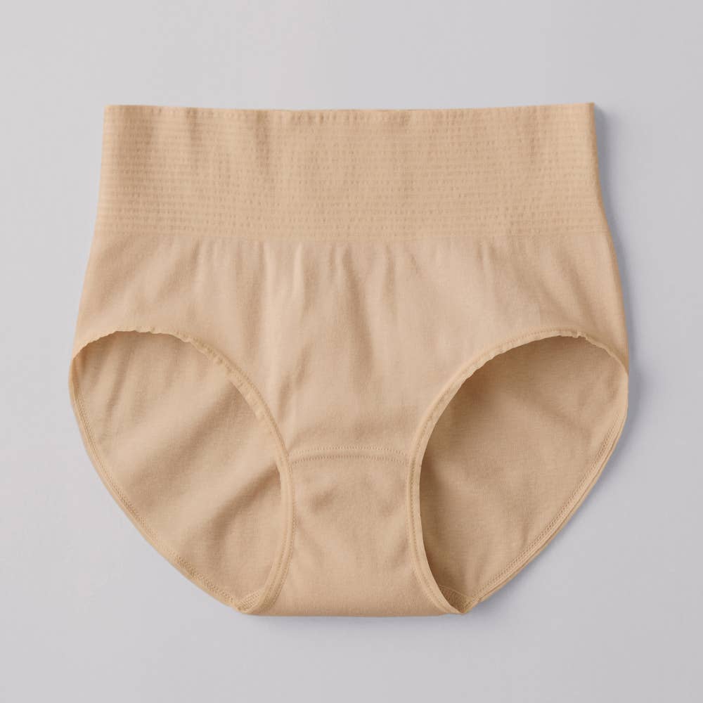 【綿100%シームレス】レギュラーショーツ CK4370 ライトベージュ