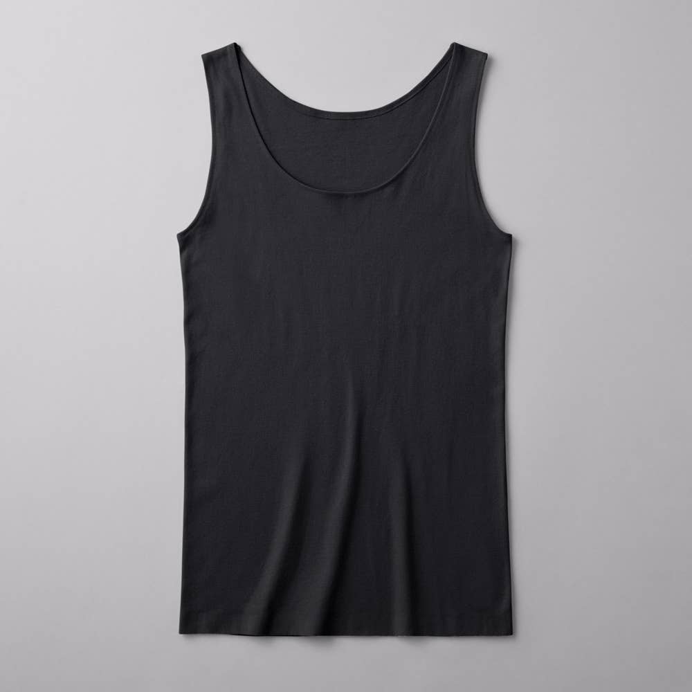 【綿100%シームレス】タンクトップ CK4854 ブラック