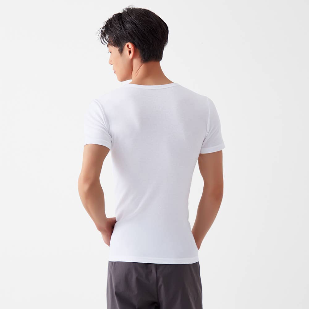 【綿100%/リブ】クルーネックTシャツ(丸首) CK7413 E16