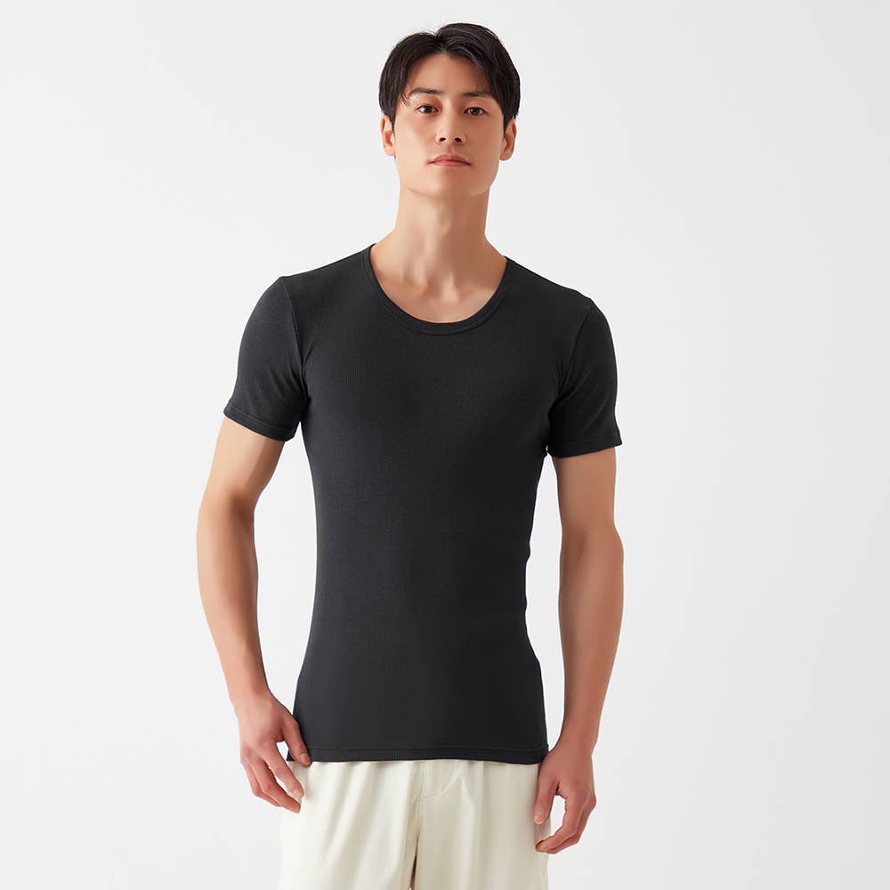 【綿100%/リブ】クルーネックTシャツ(丸首) CK7413 E17