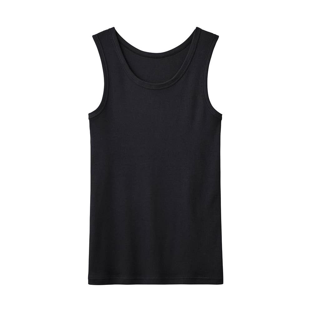 【綿100%/リブ】タンクトップ CK7420 ブラック