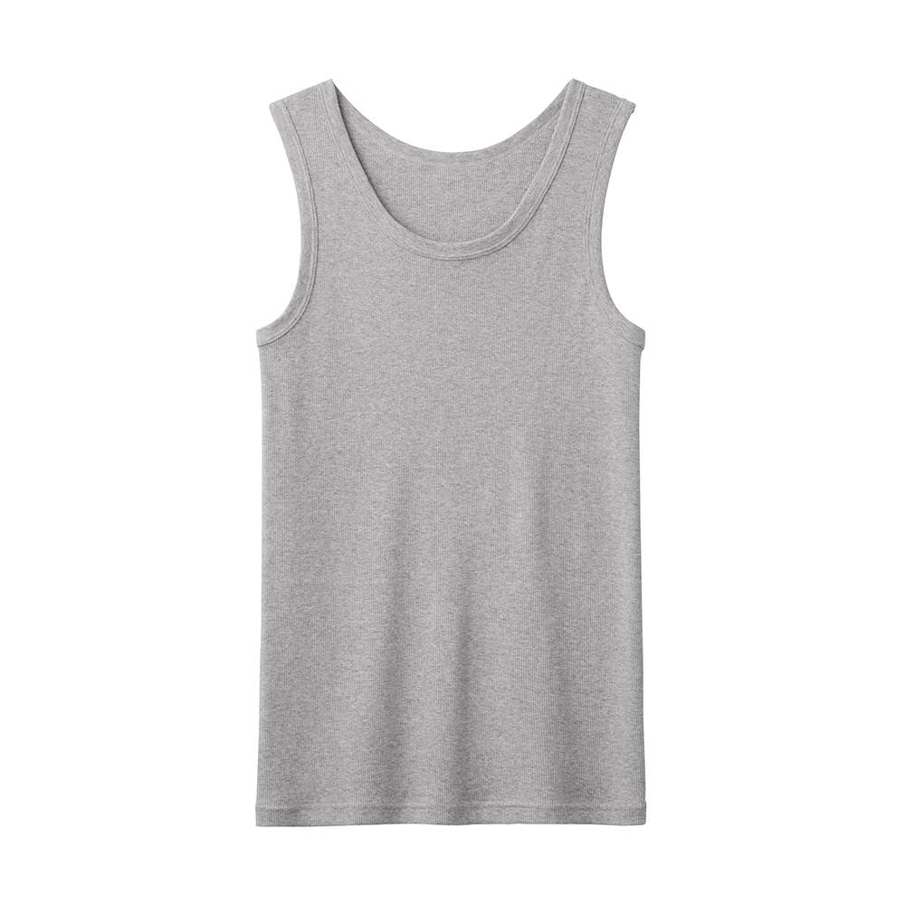 【綿100%/リブ】タンクトップ CK7420 グレーモク