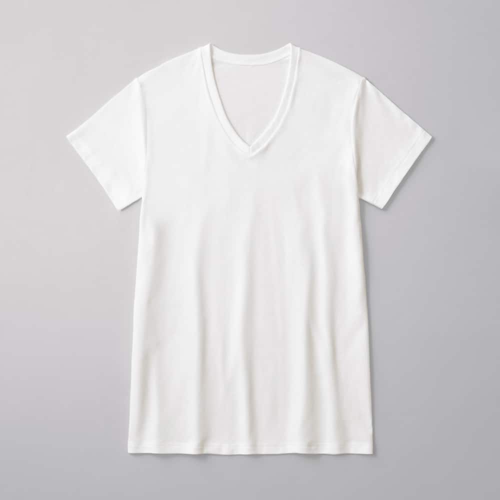 さらっと綿100%】VネックTシャツ CK8715 :メンズ トップス