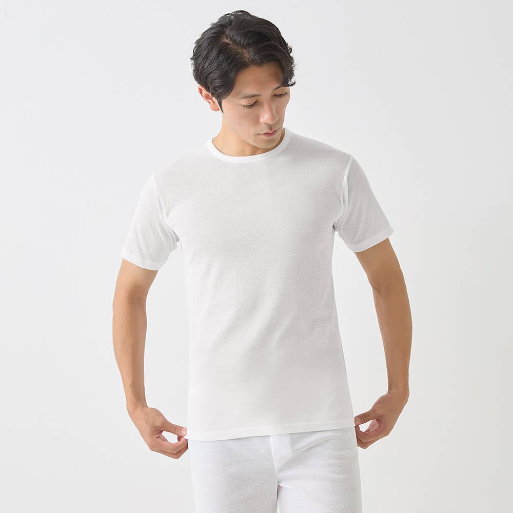 【冷感綿100%】クルーネックTシャツ(丸首) CK8813 E13