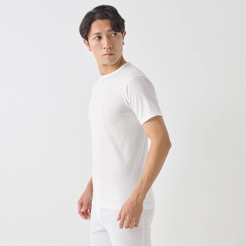 【冷感綿100%】クルーネックTシャツ(丸首) CK8813 E14