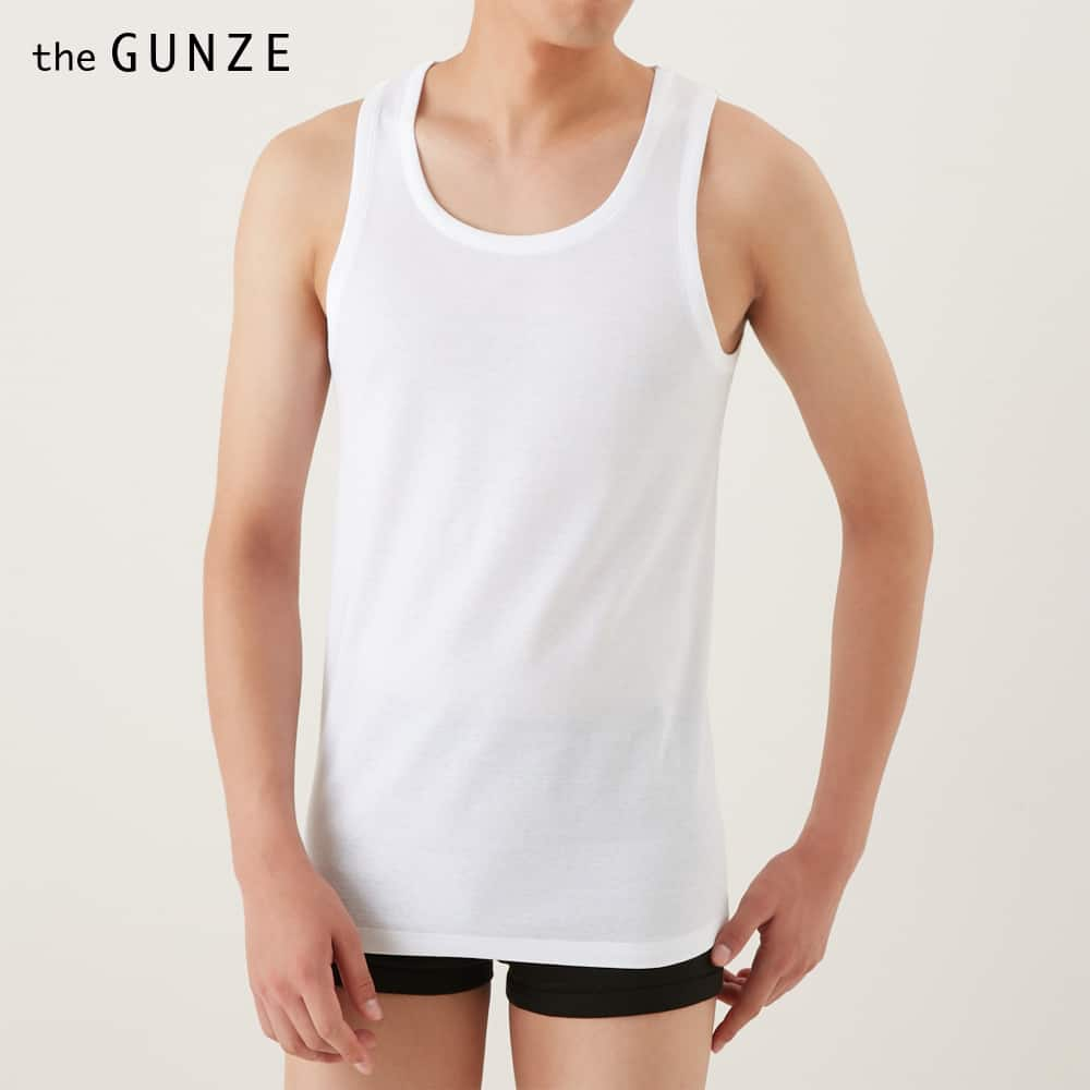 ＜GUNZE グンゼ＞ the GUNZE(ザグンゼ) 【STANDARD】タンクトップ(メンズ)【まとめ買い対象】 ホワイト M