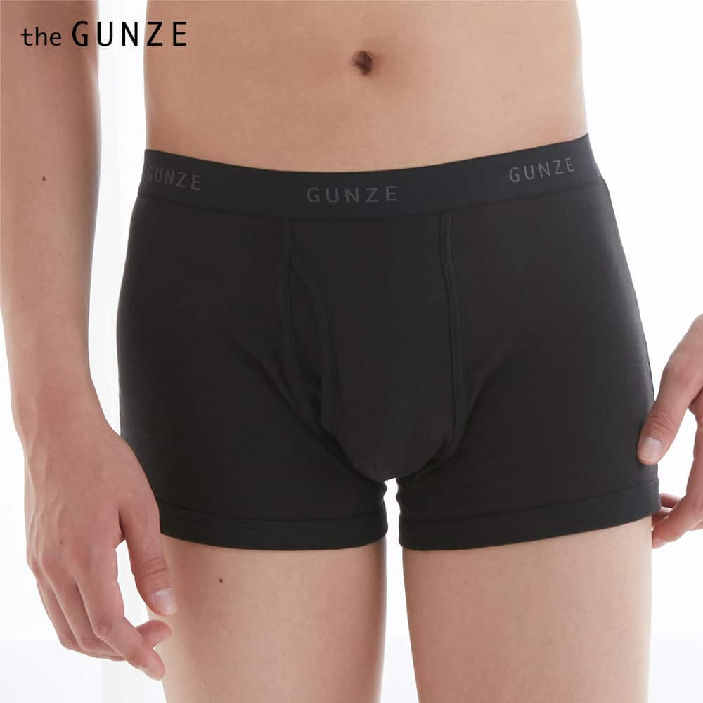  the GUNZE(ザグンゼ) 【STANDARD】ボクサーパンツ(前あき)(メンズ)【まとめ買い対象】 スミクロ 3L