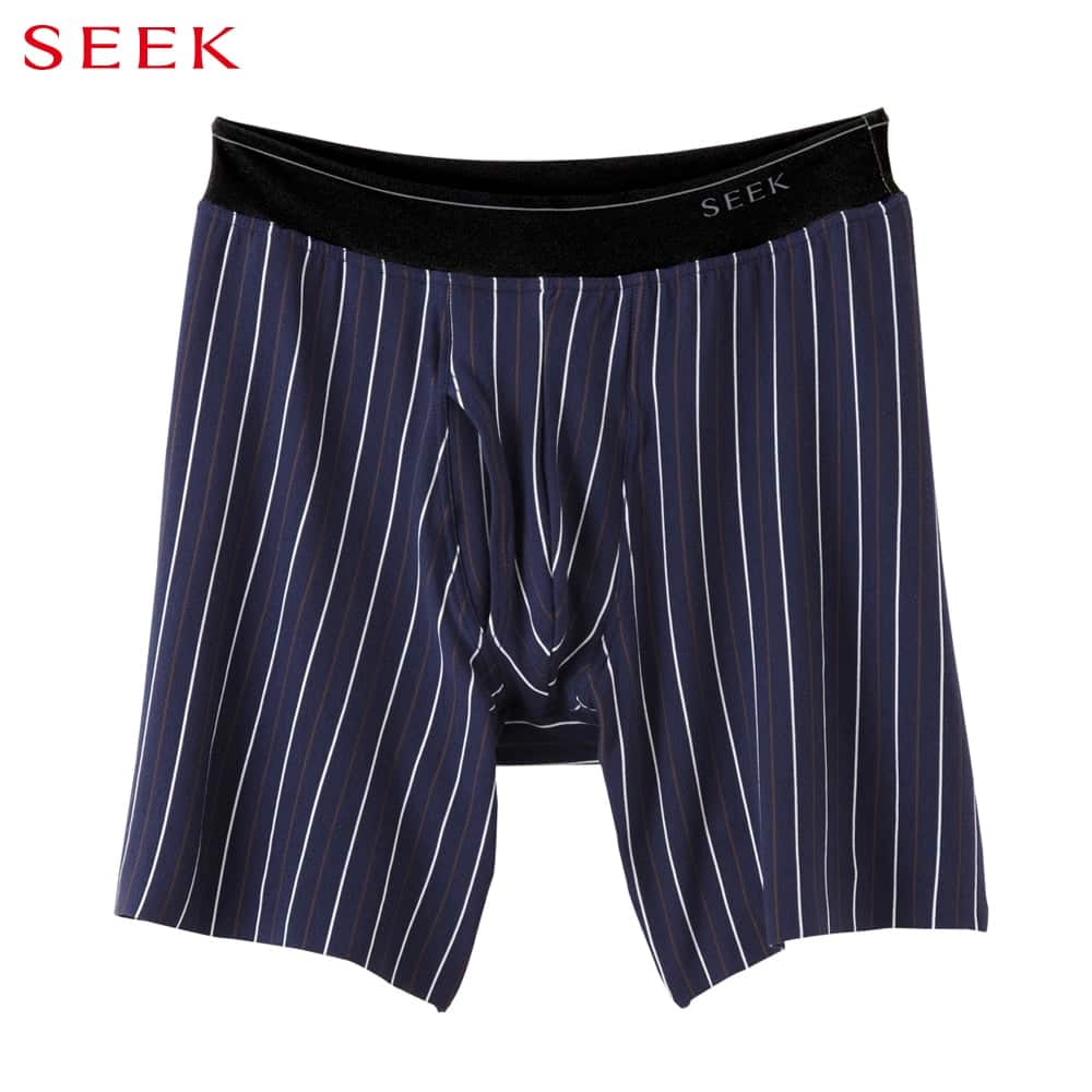 ＜GUNZE グンゼ＞ SEEK(シーク) ロングボクサー（前あき）（メンズ） ネービーブルー M