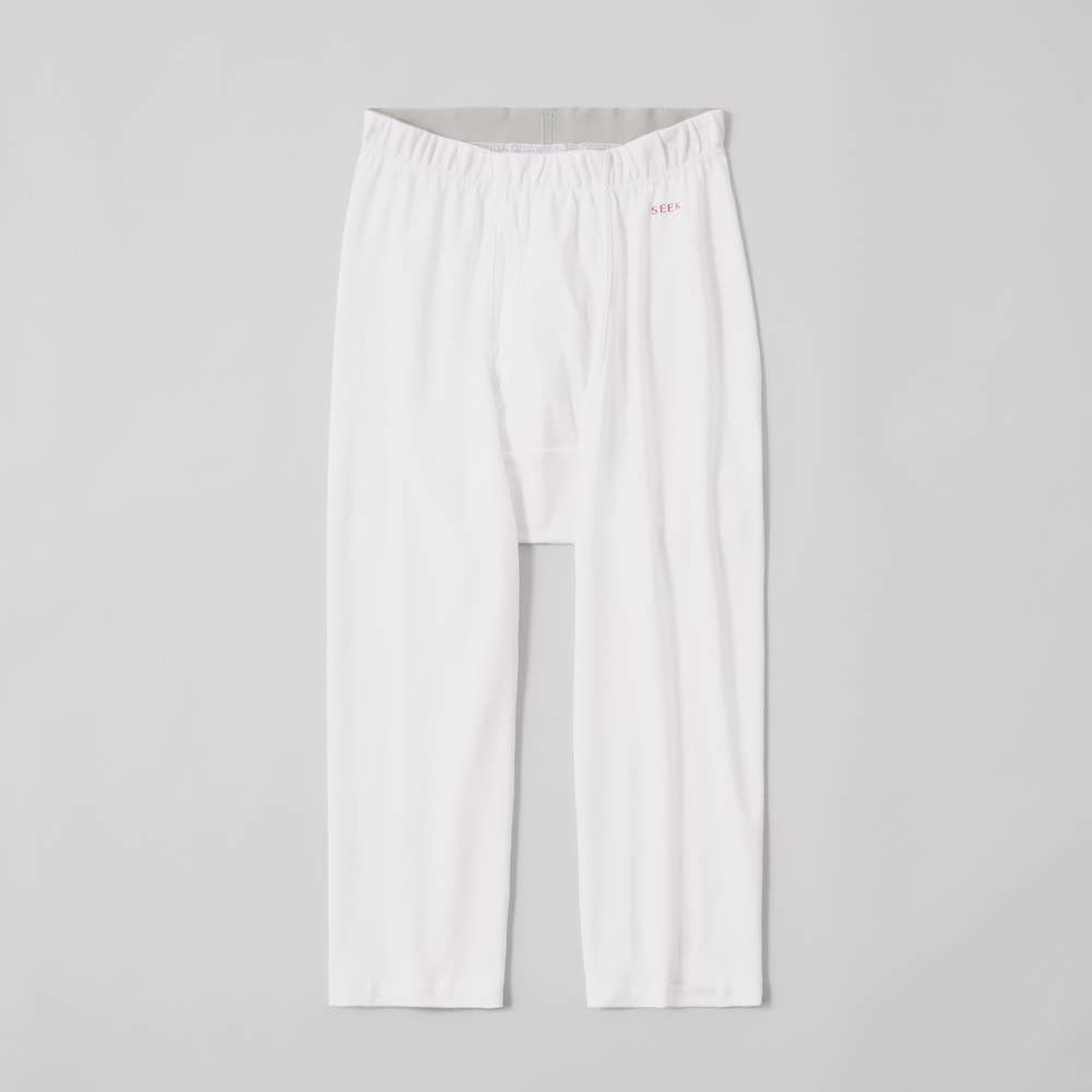 【綿100%/発熱】ニーレングス（前あき） EAC107 ホワイト