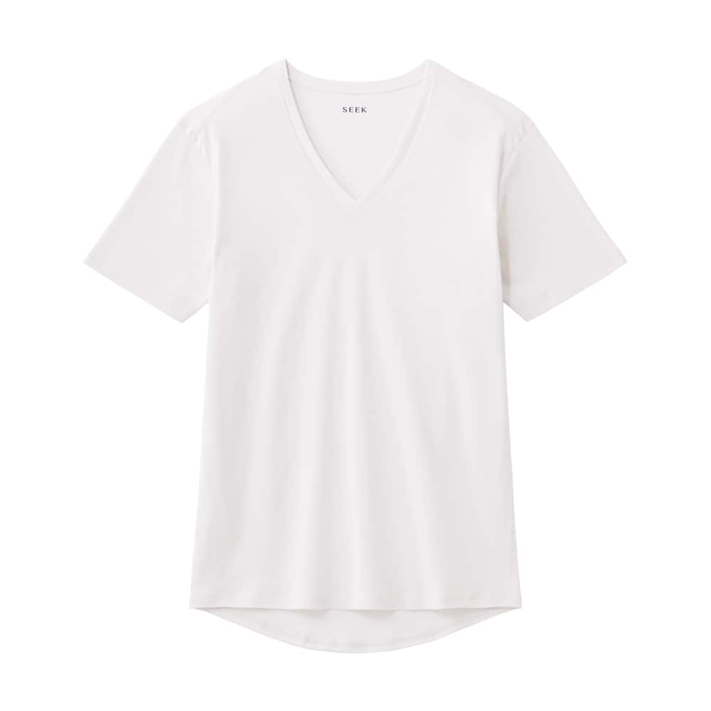 【接触冷感/汗取り付パッド付き】VネックTシャツ(V首) 【接触冷感/汗取り付パッド付き】VネックTシャツ(V首)